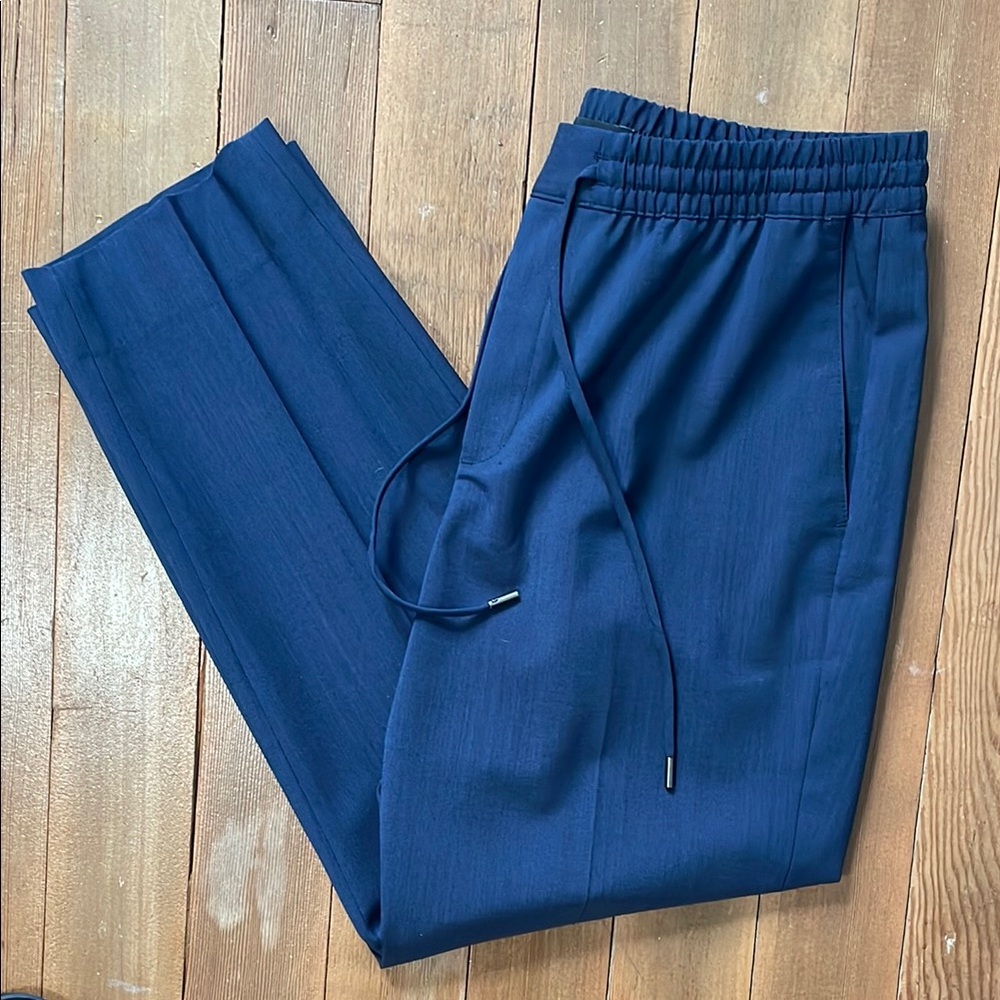 NWT banana republic elastic waist crop dress pants navy small